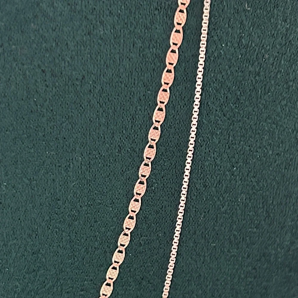 Elegant Gold and Silver‎ layering Necklace Set